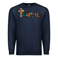 Navy thankful Premium Sweatshirt - JahusDesignShop
