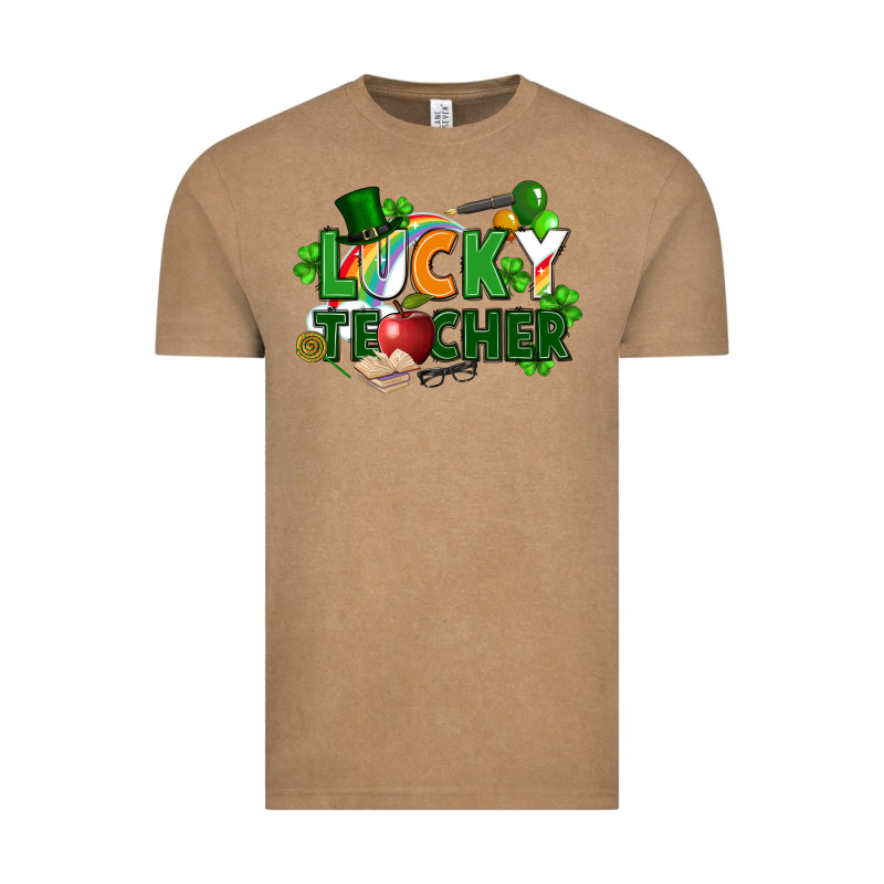 Lucky Teacher St. Patricks Day Vintage Tee by FaDigitalArtStudio | Teevron