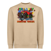 Mushroom just a boy who loves monster trucks Heavyweight Sweatshirt - JahusDesignShop