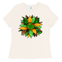 Bone St. Patrick's sunflower Ladies Tee - OliviaCreatesArt