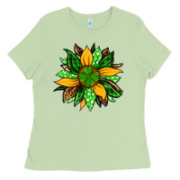 Matcha St. Patrick's sunflower Ladies Tee - OliviaCreatesArt