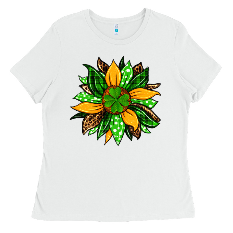 St. Patrick's Sunflower Ladies Tee by OliviaCreatesArt | Teevron