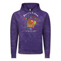 Cloud Purple logo for rosys saon mexicano Vintage Hoodie - CowhideDigitalArt
