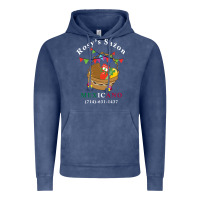Vintage Denim logo for rosys saon mexicano Vintage Hoodie - CowhideDigitalArt