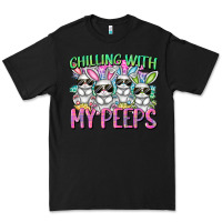 Black Chilling with my peeps Easter bunnies Premium Tee - CowGirlArtShop