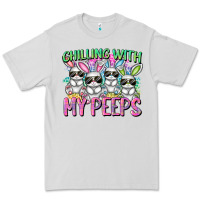 Dove Grey Chilling with my peeps Easter bunnies Premium Tee - CowGirlArtShop