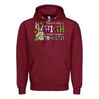 Burgundy somebody's high maintenance  problem Zipper Hoodie - JahusDesignShop