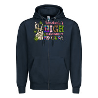 Navy somebody's high maintenance  problem Zipper Hoodie - JahusDesignShop