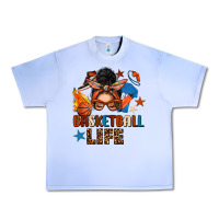 Grape Ice basketball life messy bun Urban Heavy Tee - FaDigitalArtStudio