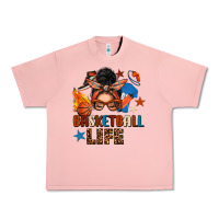Salmon basketball life messy bun Urban Heavy Tee - FaDigitalArtStudio