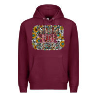 Burgundy mom of girls Premium Hoodie - RacoonDesign