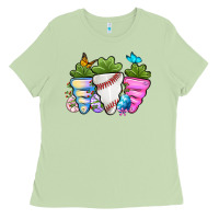 Matcha Easter Day Baseball Easter sports carrots Ladies Tee - OliviaCreatesArt