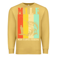 Antique Gold fishing t  shirt milf man i love fishing t  shirt Premium Sweatshirt - baoMotion