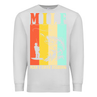 Dove Grey fishing t  shirt milf man i love fishing t  shirt Premium Sweatshirt - baoMotion
