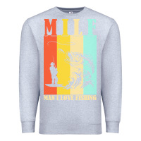 Heather Grey fishing t  shirt milf man i love fishing t  shirt Premium Sweatshirt - baoMotion