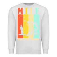 Oatmeal Heather fishing t  shirt milf man i love fishing t  shirt Premium Sweatshirt - baoMotion