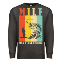 Smoke fishing t  shirt milf man i love fishing t  shirt Premium Sweatshirt - baoMotion