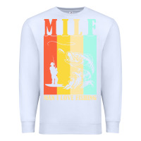 White fishing t  shirt milf man i love fishing t  shirt Premium Sweatshirt - baoMotion