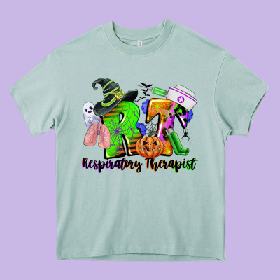 Rt Respiratory Therapist Halloween Heavy Core Tee Designed By Cowgirlartshop