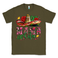 Army Green mama cita with sombrero hat and roses Classic Tee - Artiststas