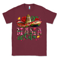 Burgundy mama cita with sombrero hat and roses Classic Tee - Artiststas