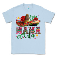 Dusty Blue mama cita with sombrero hat and roses Classic Tee - Artiststas
