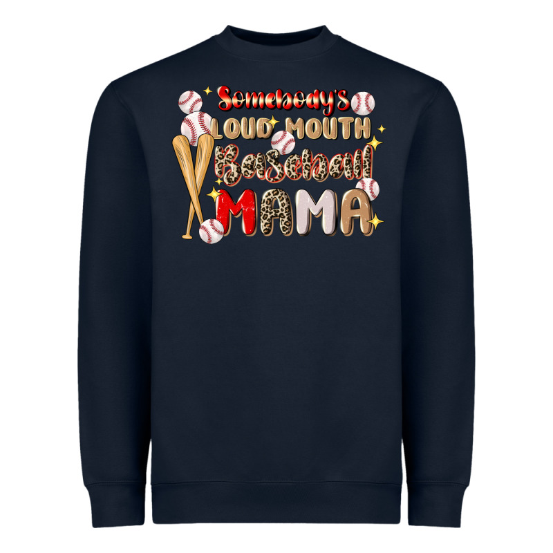 Somebody's Loud Mouth Baseball Heavyweight Sweatshirt by JahusDesignShop | Teevron