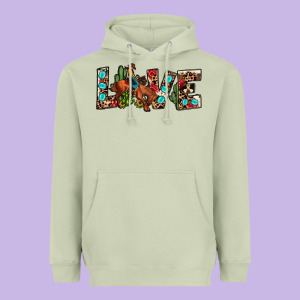 Love Rodeo Heavyweight Hoodie Designed By Jahusdesignshop