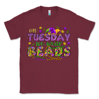 Burgundy On Tuesday we wear beads Classic Tee - HowdyJamesFarm