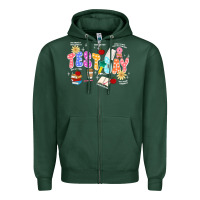Sports Green test day Zipper Hoodie - JahusDesignShop