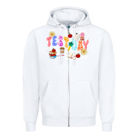 White test day Zipper Hoodie - JahusDesignShop