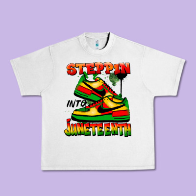Steppin' Into Juneteenth Urban Heavy Tee Designed By Fadigitalartstudio