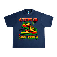 Navy steppin' into juneteenth Urban Heavy Tee - FaDigitalArtStudio