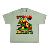 Oil Green steppin' into juneteenth Urban Heavy Tee - FaDigitalArtStudio