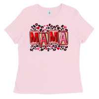 Bubblegum Pink Pink leopard mama Ladies Tee - FaDigitalArtStudio