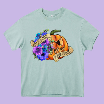Sorta Sweet Sorta Spooky Heavy Core Tee Designed By Cowgirlartshop