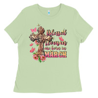 Matcha Blessed women are born in March Ladies Tee - FaDigitalArtStudio