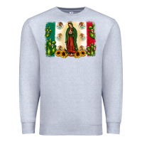 Heather Grey mexican flag our lady of guadalupe Premium Sweatshirt - JahusDesignShop