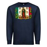 Navy mexican flag our lady of guadalupe Premium Sweatshirt - JahusDesignShop