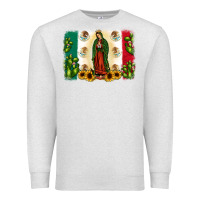 Oatmeal Heather mexican flag our lady of guadalupe Premium Sweatshirt - JahusDesignShop