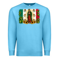 Ocean Blue mexican flag our lady of guadalupe Premium Sweatshirt - JahusDesignShop