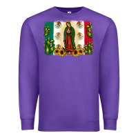 Purple mexican flag our lady of guadalupe Premium Sweatshirt - JahusDesignShop