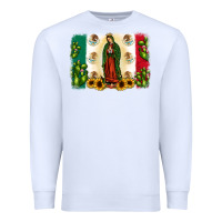 White mexican flag our lady of guadalupe Premium Sweatshirt - JahusDesignShop