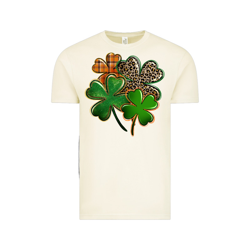 Leopard Shamrock St. Patricks Day Vintage Tee by FaDigitalArtStudio | Teevron