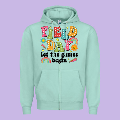 Field Day Let The Games Begin Zipper Hoodie Designed By Jahusdesignshop