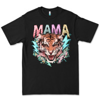 Black Mama tiger lightning bolt Premium Tee - HowdyJamesFarm