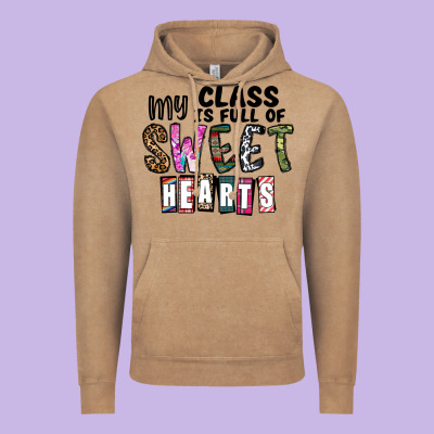 My Class ısfull Of Sweet Hearts Vintage Hoodie Designed By Cowhidedigitalart