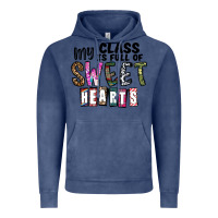 Vintage Denim my class ısfull of sweet hearts Vintage Hoodie - CowhideDigitalArt