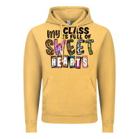 Vintage Mustard my class ısfull of sweet hearts Vintage Hoodie - CowhideDigitalArt