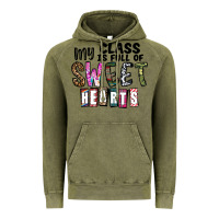 Vintage Olive my class ısfull of sweet hearts Vintage Hoodie - CowhideDigitalArt